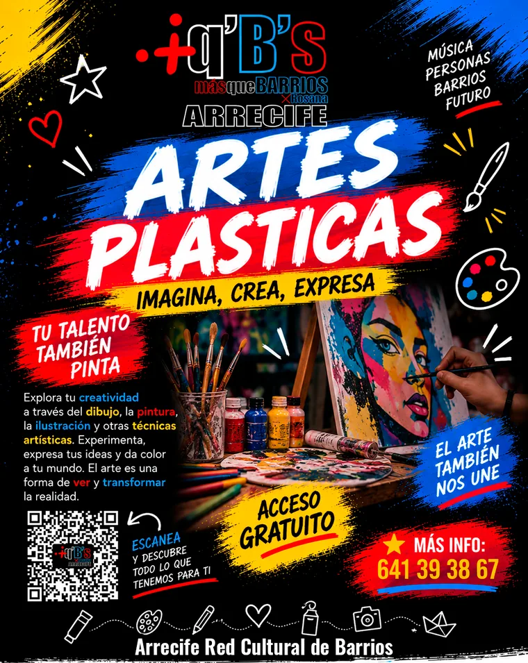 Cartel de Artes plásticas — +q’B’s Arrecife