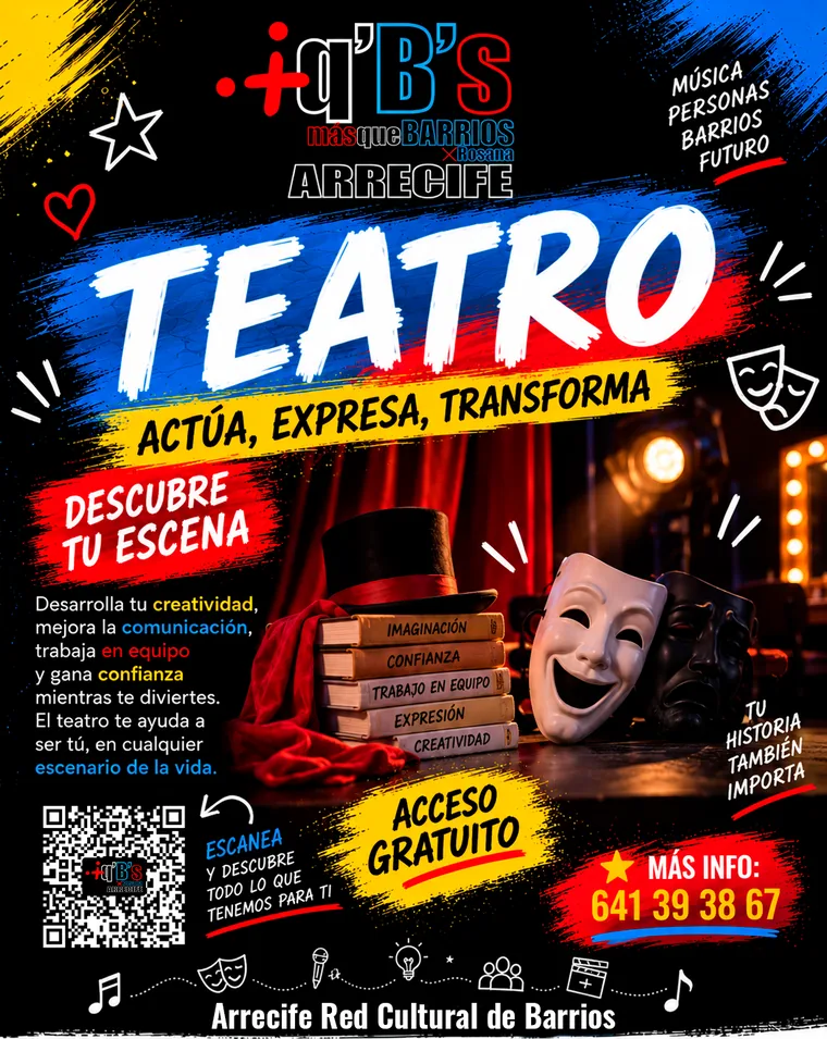 Cartel de Teatro — +q’B’s Arrecife